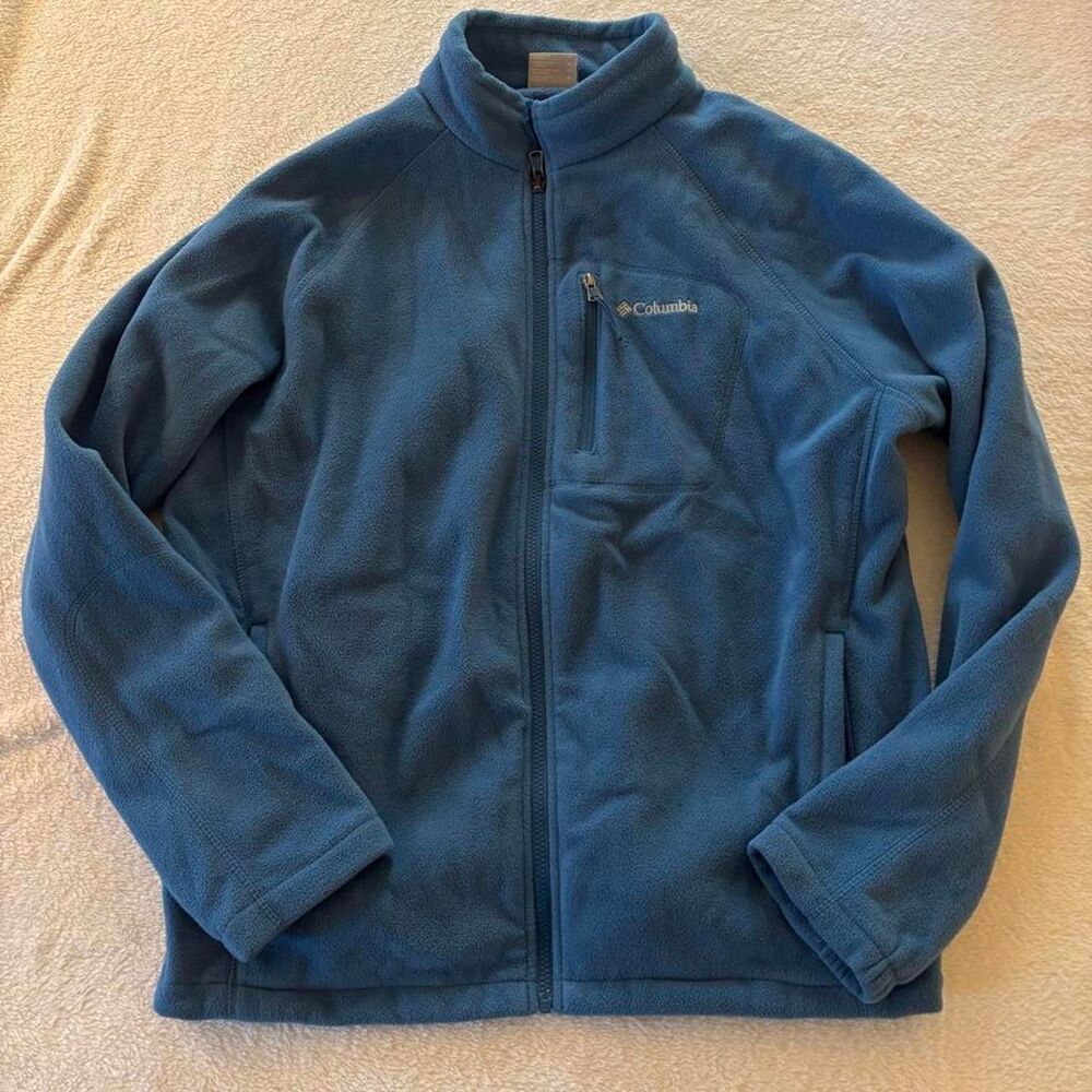 Men's Columbia Blue Fleece Interchange Winter Sweater Size XL Gorpcore Hiking